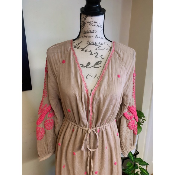 Free People Embroidered V Jumpsuit - Picture 3 of 4